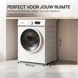 Heinner HWM-M6010SMD++ Slanke Wasmachine 6 kg – 15 Wasprogramma’s – 1000 tpm – Kinderslot – Digitaal Display – Wit – 5 Jaar Garantie — thumbnail 6
