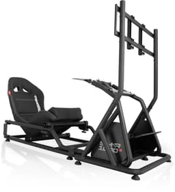 REBBLERS® SIMR 1000M Sim Racing Cockpit + TV Standaard - Verstelbare Racestoel van Formula naar GT/Rally - Race Simulator - Zwart — thumbnail 1