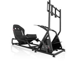 REBBLERS® SIMR 1000M Sim Racing Cockpit + TV Standaard - Verstelbare Racestoel van Formula naar GT/Rally - Race Simulator - Zwart