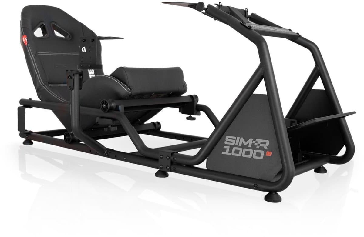 REBBLERS® SIMR 1000G Sim Racing Cockpit + Gearshift Holder - Verstelbare Racestoel van Formula naar GT/Rally - Race Simulator - Zwart — afbeelding 1