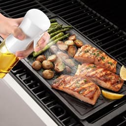 2 stuks 200 ml oliesprayfles - Lekvrij ontwerp voor eenvoudig gebruik - Kookoliespray - Keuken BBQ oliesprayfles - 195 * 54 mm - Geschikt voor keuken BBQ, Airfryer, salade, bakken - Wit — thumbnail 2