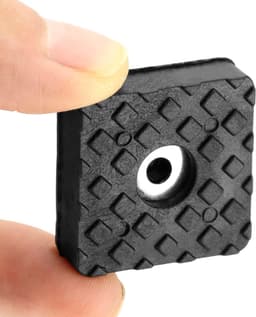 Set Van 18 Vierkante Rubberen Voetjes - Met Schroefbevestiging - Antislip Rubberen Demping - Inclusief Schroeven - Voor Meubels en Vloeren - Zwart — thumbnail 4