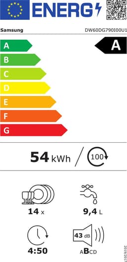 Samsung DW60DG790I00 - Volledig ingebouwd - 14 couverts - Energielabel A — thumbnail 2