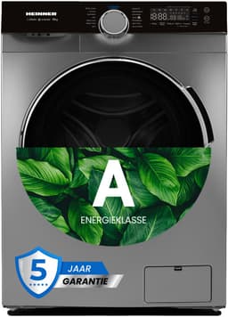 Heinner HWM-M1014IVKSA++ Wasmachine 10 kg – Inverter Motor – 1400 tpm – 14 Programma’s – Stoomfunctie – Energieklasse A – Touchbediening – Zilver – 5 Jaar Garantie — thumbnail 1