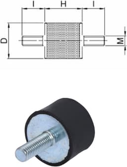 4x Anti-Vibratie Rubber Silentblock M8 Schokdemper met Bout voor Airco en Machine Trillingen — thumbnail 5