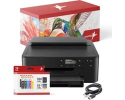 Compacte inkjetprinter zonder kopieer- en scanfunctie met 10 inktpatronen