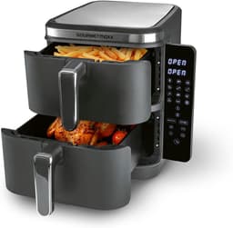 Verticale Heteluchtfriteuse met Dubbele Kamer - 10 Liter Inhoud - Ruimtebesparend & Flexibel Touchscreen — thumbnail 1