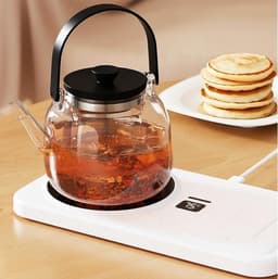 【Multifunctionele Kopwarmer】- 3-Traps Temperatuurregeling-Thermostaat-Kristalglas Paneel-Wireless Telefoonlader - Kopwarmer-Koffiewarmer-Theewarmer-Melkwarmer - Keuken-Bureau-Woonkamer - Warme Dranken Altijd Bereid-Comfort & Gemak Voor Koude Dagen — thumbnail 5