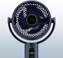 Krachtige Staande Ventilator met 360 Graden Oscillerende Luchtcirculatie en Afstandsbediening — thumbnail 4