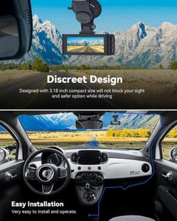 REDTIGER F7NS dashcam - Front 4k Resolution - 170 Degree Viewing Angle - Wi-Fi - GPS - Parking Mode - Night Vision - G-Sensor - 3.16-inch LCD Screen - Car Dashcam — thumbnail 2