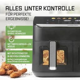 Airfryer met Dubbele Kamer 9L - 8 Programma's en Multi-Color Touchscreen — thumbnail 7