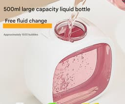 Automatische handontsmettingsmiddeldispenser voor twee verpakkingen met schuimfunctie, elektrische zeepdispenser met slimme sensor voor aan de muur, geschikt voor kinderen. — thumbnail 4