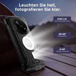 DOOGEE Fire 5 Ultra-AI Robuuste Smartphone-32GB RAM - 256GB ROM-6,6 inch 90 Hz-Robuuste Telefoon - IP68 Waterdicht -1200-lumen kampeerlamp-13000 mAh- Gemini AI-gezichtsherkenning- Android 15 - NFC - GPS-Zilver — thumbnail 2