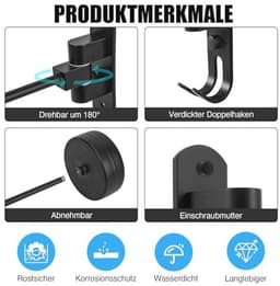 Premium Helmhouder voor Wandmontage - Aluminium Houder voor Helmen en Accessoires (Set van 2) — thumbnail 2