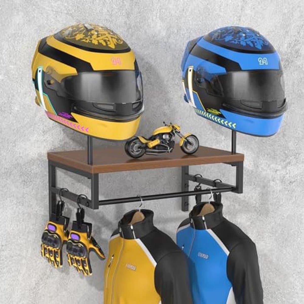 Helmhouder Wandmontagestandaard voor Motoraccessoires en Helmhanger — afbeelding 1