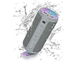 Draagbare Bluetooth-luidspreker met licht en waterdicht ontwerp, 30 uur accuduur en dubbele basdrivers