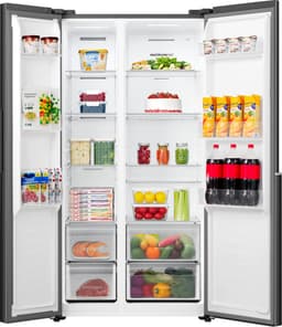 ETNA AKV5178ZWA - Amerikaanse koelkast - No-Frost - 178 cm hoog - 544 liter - Energielabel E - Invriesvermogen 10 kg/24u - Geluidsniveau 39 dB - LED Display - SuperCool - FastFreeze - Deuralarm - Interter Compressor - Multi Airflow - Energy Saving — thumbnail 3
