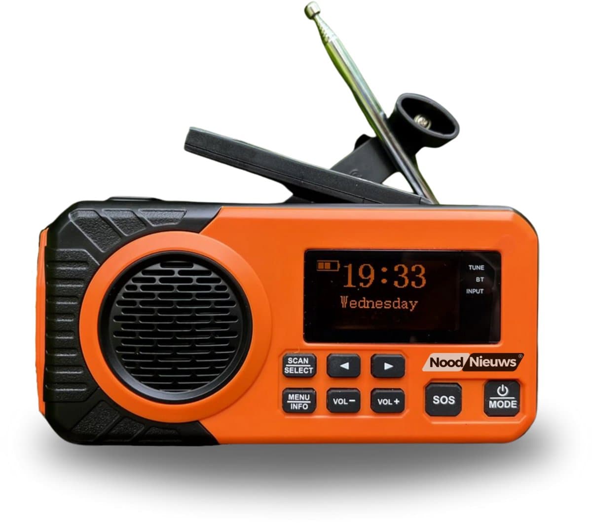 NoodNieuws Pro Noodradio – DAB+/FM – 5000mAh Powerbank – Zonnepaneel — afbeelding 1