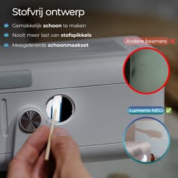 Lumenix® NEO Mini Beamer – Full HD Projector met Netflix, Android 13, WiFi 6 & Bluetooth 5.0 – Autofocus & 4D Keystone – Thuisbioscoop Beamer – Kleine Projector – Wit — thumbnail 4