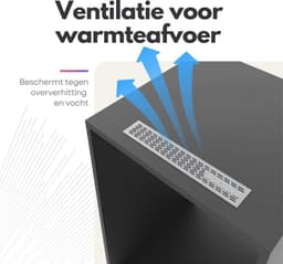 Wasmachinekast Enkel 67x145x67cm | Ruimtebesparend & Super Stevig | Met Uitschuiflade | Voor Wasmachine of Droger | Antraciet — thumbnail 2
