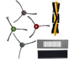 PARTS4® Robotstofzuiger vervangingsset geschikt voor Ecovacs Deebot T8 / N8 / T9 serie | 8-delige set met middenborstel, zijborstel (4 x), HEPA filter (3 x)