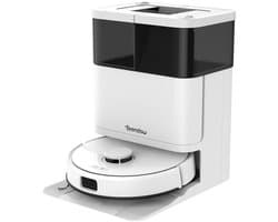 Teendow D63S ULTRA - Robotstofzuiger en moppenset, 10000Pa zuigkracht, superzuiging, randreiniging, automatische mopwas- en droogfunctie, zelfledigend