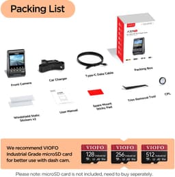 VIOFO A329S 1CH - 4K 60FPS Dashcam - Inclusief CPL filter - 2025 — thumbnail 5