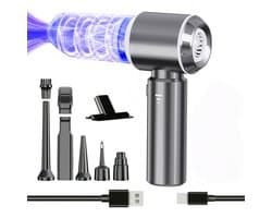 Kraftverdia Kruimelzuiger Snoerloos - Handstofzuiger - Auto stofzuiger - Zwart / Grijs - Incl. opzetstukken