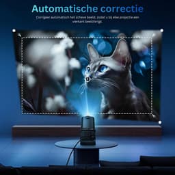 Mini Beamer - Film Projector met Bluetooth - Draagbare Beamer - 4K Kwaliteit - Zwart — thumbnail 3