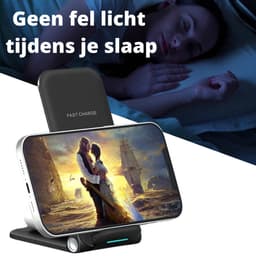SAMMIT 3-in-1 Draadloze Oplader 15W - Geschikt voor iPhone, Android, iWatch, AirPods & Samsung Galaxy Buds - Wireless charger — thumbnail 2