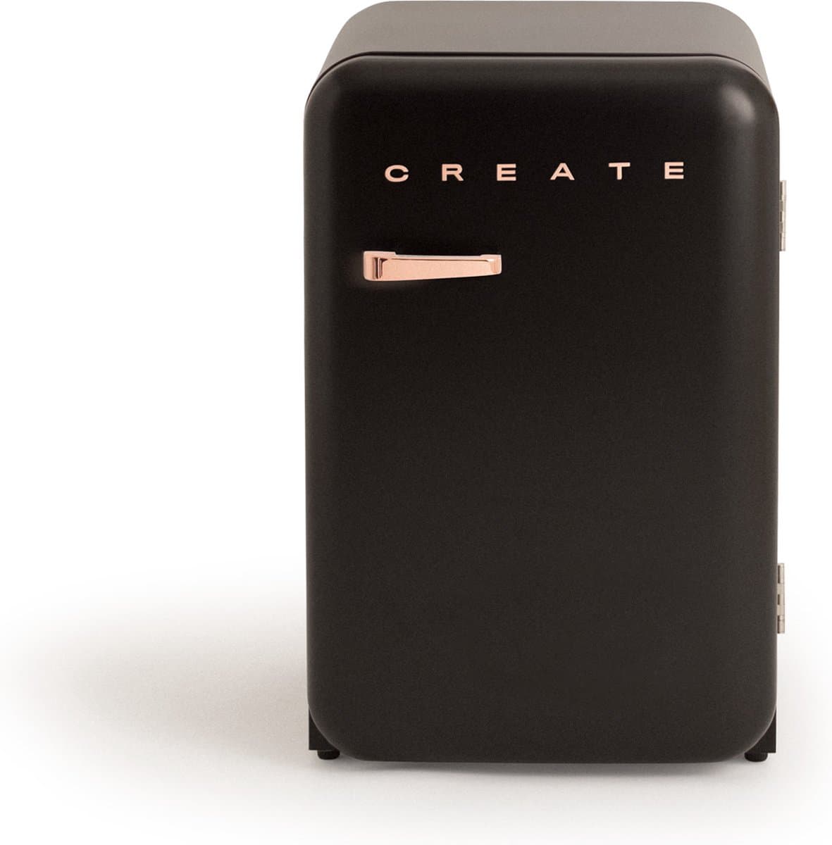 CREATE - Koelkast in retrostijl - Zwart - Handvat Roségoud - FRIDGE RETRO 107L — afbeelding 1