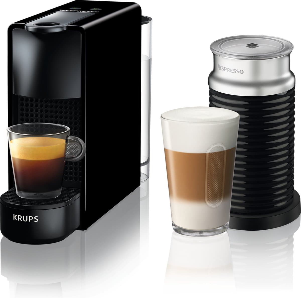 Krups Nespresso Essenza Mini XN1118 - Koffiecupmachine - Zwart - Met Melkopschuimer - Compact - Voor Nespresso Cups — afbeelding 1