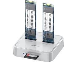 Maiwo K3016SD Docking Station voor M.2 SATA en NVMe - USB3.1 Gen 2 - SD Express-kaartlezer