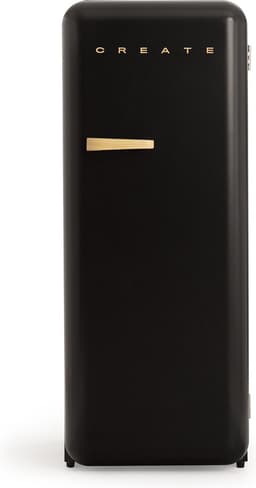 CREATE - Koelkast in retrostijl - Zwart - Handvat Hout - FRIDGE RETRO 281L — thumbnail 1