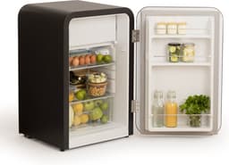CREATE - Koelkast in retrostijl - Zwart - Handvat Hout - FRIDGE RETRO 107L — thumbnail 4