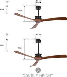 CREATE - Plafondventilator 40W silent XL Ø152 cm - Zomer/Winter Functie - 6 snelheden - Motor DC - Programmable 1- 4H - WIND LARGE — thumbnail 3