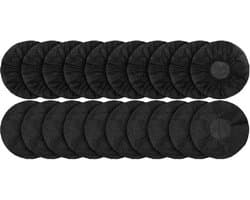 DKT Elastische wegwerp Hygienehoesjes/hoofdtelefoon cover hoes 13cm DKT-HH0013Z 100 stuks  | Zwart | universeel
