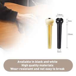 Premium Brugpinnen Wit akoestische gitaar - Set (6 stuks) Brugpin - Pinnen voor gitaar - Gitaar volwassenen - Gitaar kind — thumbnail 2