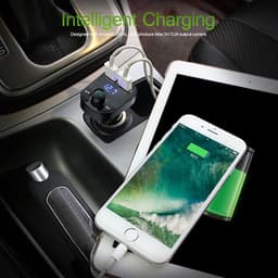 Fm-zender Aux Modulator Bluetooth Handsfree Car Kit Car Audio MP3 Speler met 3.1A Quick Charge Dual USB Auto lader — thumbnail 4