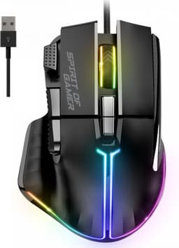 Spirit of Gamer Muis – Gaming Muis – Game Muis – 12.800 DPI – RGB – Duimsteun — thumbnail 1