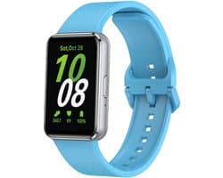 Strap-it Smartwatch siliconen bandje met gesp - geschikt voor Samsung Galaxy Fit 3 (lichtblauw)