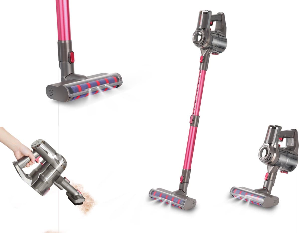 Swiss Pro+ SP-VC9500-KP | Draadloze Accu Steelstofzuiger | 130W - Roze — afbeelding 1