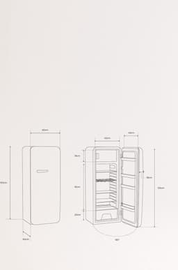 CREATE - Koelkast in retrostijl - Gebroken wit - Handvat Hout - FRIDGE RETRO 281L — thumbnail 14