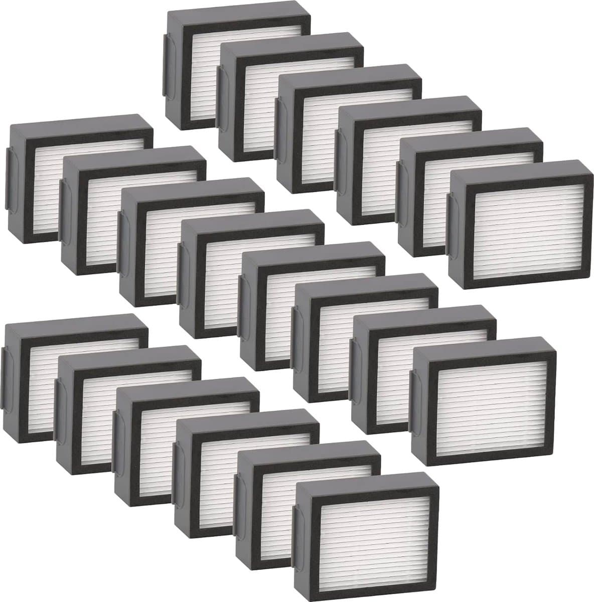(20 Stuks) Vervanging HEPA Filter Compatibel met iRobot Roomba i7 i7+ J7 j7+ Plus i3 i3+ i2 i2+ i1 i1+ i4 i6 i6+ i8 i8+ E5 E6 E7, EVO, E I & J Serie Filters Kit Accessoire (NIET VOOR Combo J7+) — afbeelding 1
