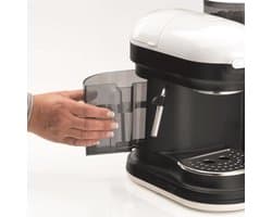 Ariete 1318 Moderna Espressomachine - Pistonmachine - geïntegreerde Koffiemachine met Bonen - wit