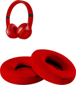 Oorkussens geschikt voor Beats By Dr. Dre Solo 2.0/3.0 wireless - Koptelefoon oorkussens voor Beats Solo rood — thumbnail 1