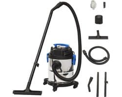 Nat- en droogzuiger 1200 W 20 L zilverkleurig