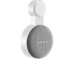 Ibley Houder voor Google Nest Mini wit - Luidsprekerstandaard - Nest Mini wandhouder stopcontact
