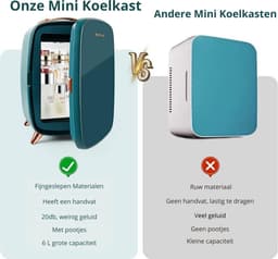 Skincare Beauty Fridge – Mini Koelkast – Minibar – 6 Liter – Slaapkamer – Stijlvol – Mint — thumbnail 4