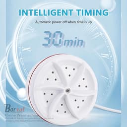 Borvat® - draagbare mini-turbo wasmachine - Kleine Wasmachine - Draagbare Wasmachine - Mini Wasmachine Met Centrifuge - Efficiënte en handige wasoplossing — thumbnail 8